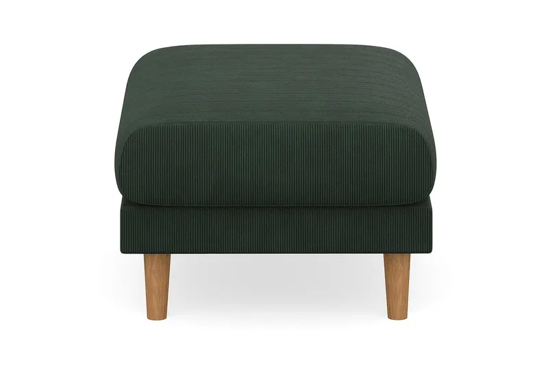 Trend Lyx Fotpall - Mörkgrön/Ek - Möbler - Stolar & fåtöljer - Pall & puff - Fotpall