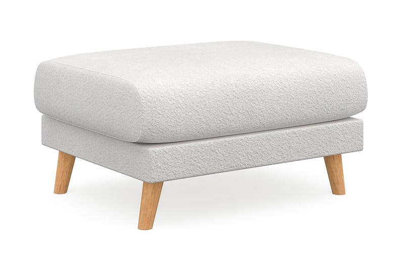 Trend Lyx Fotpall - Vit/Ek - Möbler - Stolar & fåtöljer - Pall & puff - Fotpall