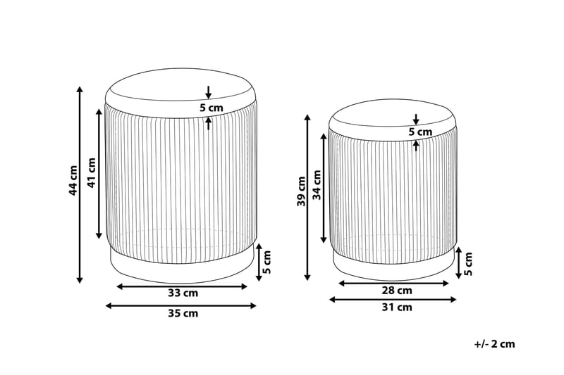 Trumelet Fotpall med Förvaring 2-pack - Blå - Fotpall