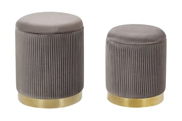 Trumelet Fotpall med Förvaring 2-pack - Grå - Möbler - Stolar & fåtöljer - Pall & puff - Fotpall