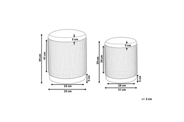 Trumelet Fotpall med Förvaring 2-pack - Vit - Möbler - Stolar & fåtöljer - Pall & puff - Fotpall - Fotpall med förvaring