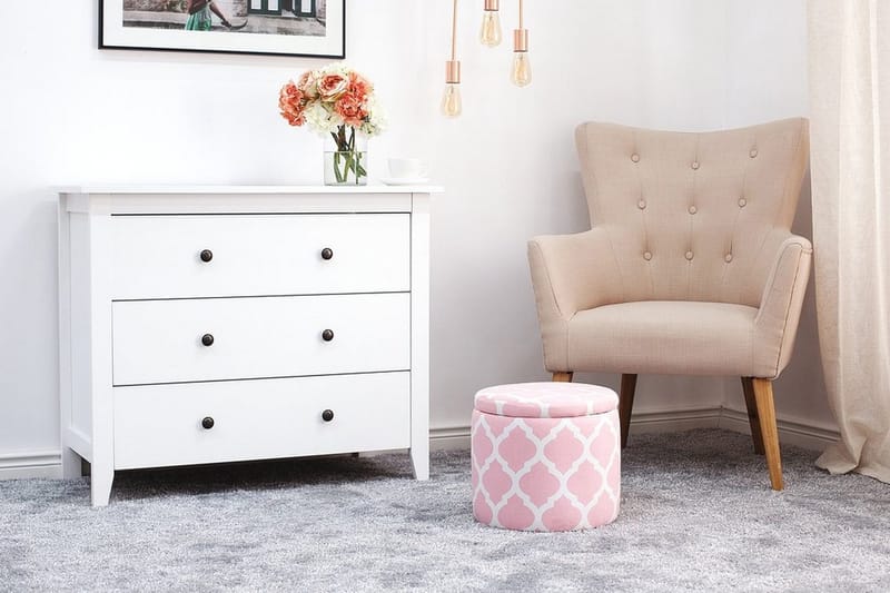 Tunica Fotpall 35|30 cm - Rosa - Möbler - Stolar & fåtöljer - Pall & puff - Fotpall