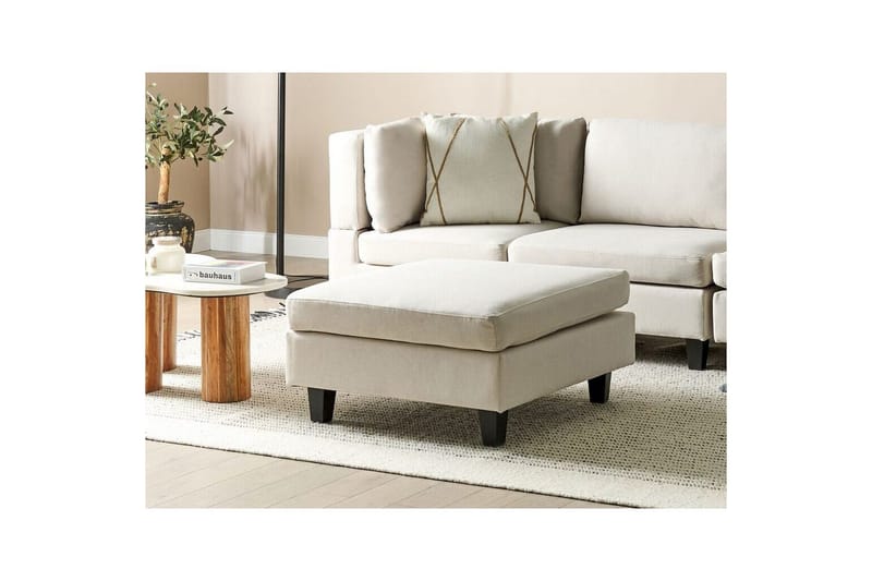 Fotpall Unstad Ljusbeige/svart - Ljusbeige/svart - Möbler - Stolar & fåtöljer - Pall & puff - Fotpall