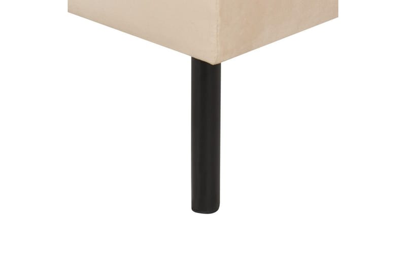 Fotpall Vinterbro Beige/svart, Sammet - Beige/svart, Sammet - Möbler - Stolar & fåtöljer - Pall & puff - Fotpall