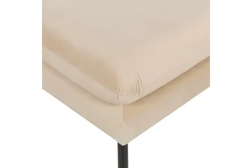 Fotpall Vinterbro Beige/svart, Sammet - Beige/svart, Sammet - Möbler - Stolar & fåtöljer - Pall & puff - Fotpall