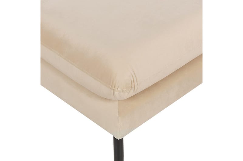 Fotpall Vinterbro Beige/svart, Sammet - Beige/svart, Sammet - Möbler - Stolar & fåtöljer - Pall & puff - Fotpall