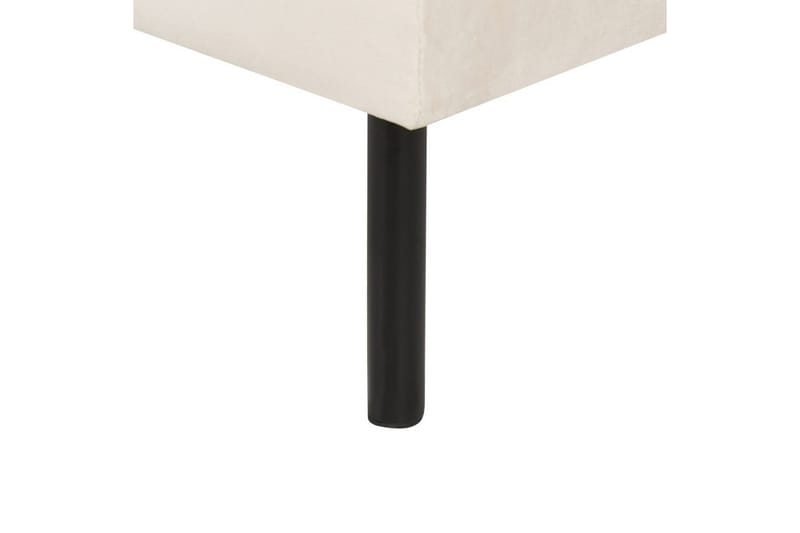 Fotpall Vinterbro Ljusbeige/svart, Sammet - Ljusbeige/svart, Sammet - Möbler - Stolar & fåtöljer - Pall & puff - Fotpall