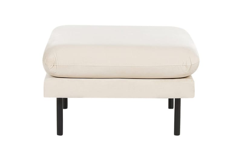 Fotpall Vinterbro Ljusbeige/svart, Sammet - Ljusbeige/svart, Sammet - Möbler - Stolar & fåtöljer - Pall & puff - Fotpall