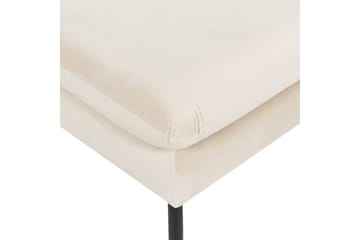 Fotpall Vinterbro Ljusbeige/svart, Sammet - Ljusbeige/svart, Sammet - Möbler - Stolar & fåtöljer - Pall & puff - Fotpall
