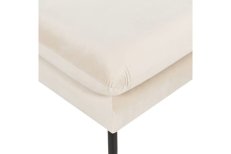 Fotpall Vinterbro Ljusbeige/svart, Sammet - Ljusbeige/svart, Sammet - Möbler - Stolar & fåtöljer - Pall & puff - Fotpall