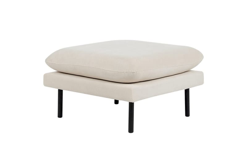Fotpall Vinterbro Ljusbeige/svart, Polyester - Ljusbeige/svart, Polyester - Möbler - Stolar & fåtöljer - Pall & puff - Fotpall