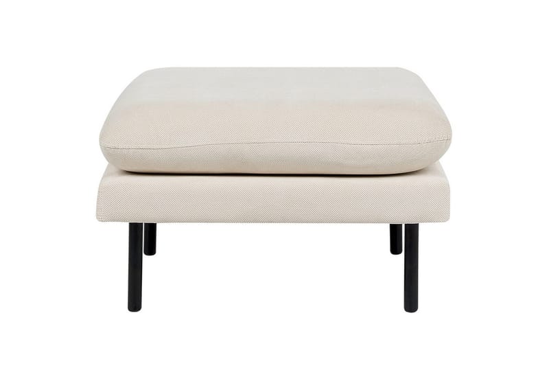 Fotpall Vinterbro Ljusbeige/svart, Polyester - Ljusbeige/svart, Polyester - Möbler - Stolar & fåtöljer - Pall & puff - Fotpall