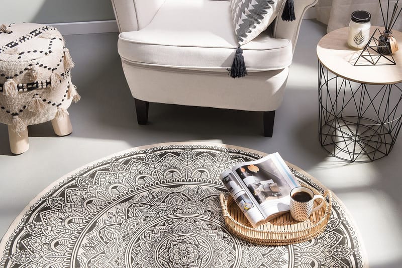 Youness Fotpall - Beige - Möbler - Stolar & fåtöljer - Pall & puff - Fotpall