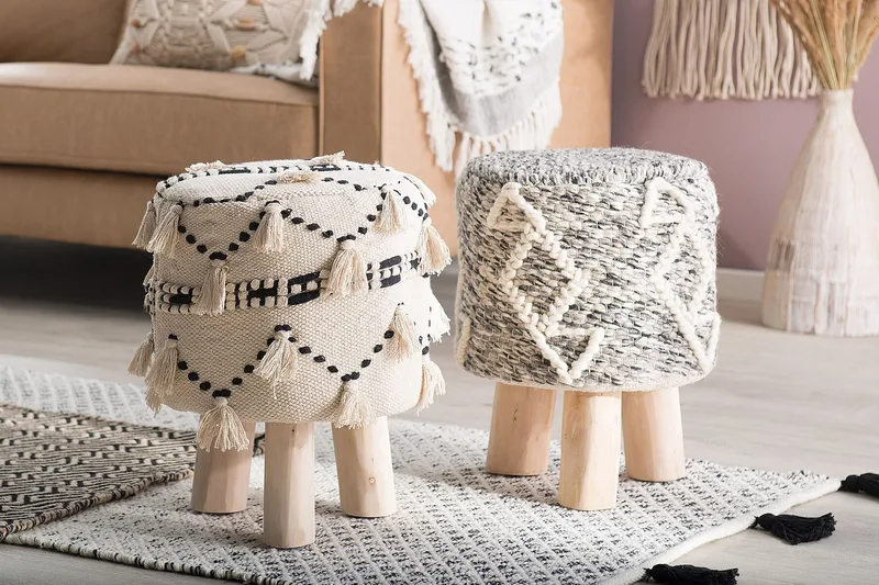Youness Fotpall - Beige - Möbler - Stolar & fåtöljer - Pall & puff - Fotpall