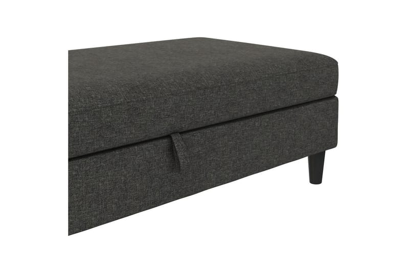 Fotpall/pall Hartford Antracit, Linnetyg Utseende (100% Polyester - Antracit, Linnetyg Utseende (100% Polyester - Möbler - Stolar & fåtöljer - Pall & puff - Fotpall