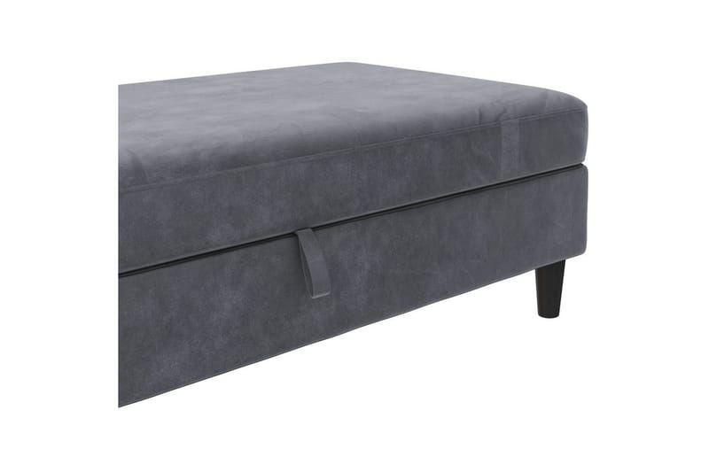Fotpall/pall Hartford Antracit, Sammet - Antracit, Sammet - Möbler - Stolar & fåtöljer - Pall & puff - Fotpall