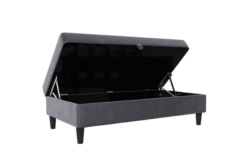 Fotpall/pall Hartford Antracit, Sammet - Antracit, Sammet - Möbler - Stolar & fåtöljer - Pall & puff - Fotpall