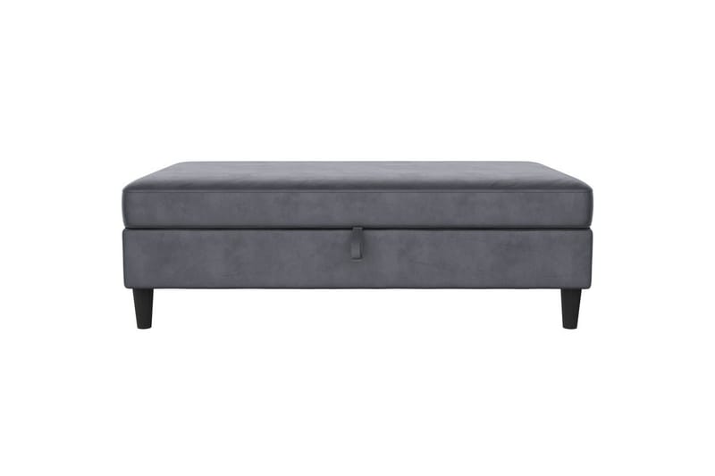 Fotpall/pall Hartford Antracit, Sammet - Antracit, Sammet - Möbler - Stolar & fåtöljer - Pall & puff - Fotpall
