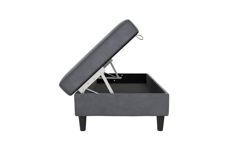 Fotpall/pall Hartford Antracit, Sammet - Antracit, Sammet - Möbler - Stolar & fåtöljer - Pall & puff - Fotpall