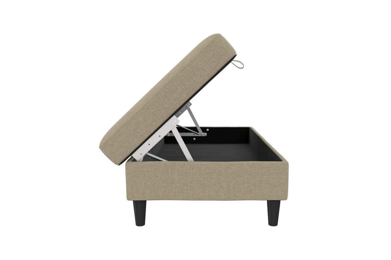 Fotpall/pall Hartford Brun, Linnetyg Utseende (100% Polyester - Brun, Linnetyg Utseende (100% Polyester - Möbler - Stolar & fåtöljer - Pall & puff - Fotpall