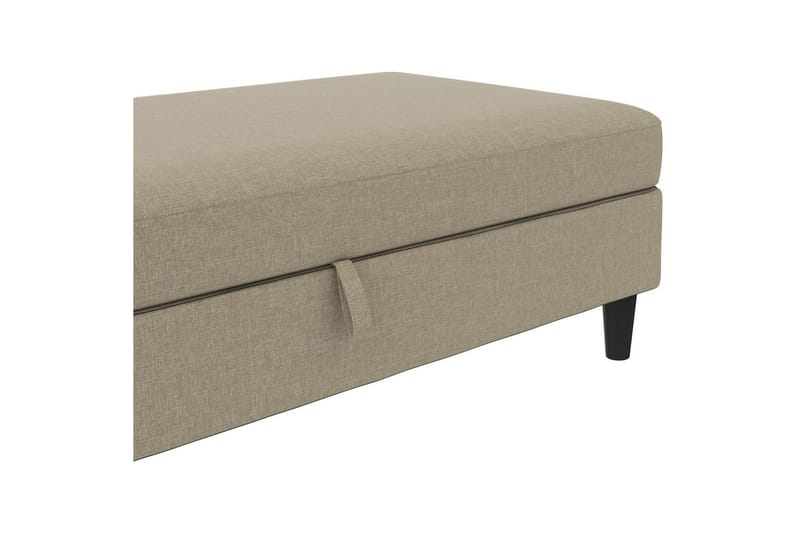 Fotpall/pall Hartford Brun, Linnetyg Utseende (100% Polyester - Brun, Linnetyg Utseende (100% Polyester - Möbler - Stolar & fåtöljer - Pall & puff - Fotpall