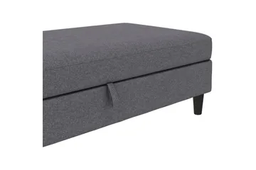 Fotpall/pall Hartford Grå, Linnetyg Utseende (100% Polyester - Grå, Linnetyg Utseende (100% Polyester - Möbler - Stolar & fåtöljer - Pall & puff - Fotpall