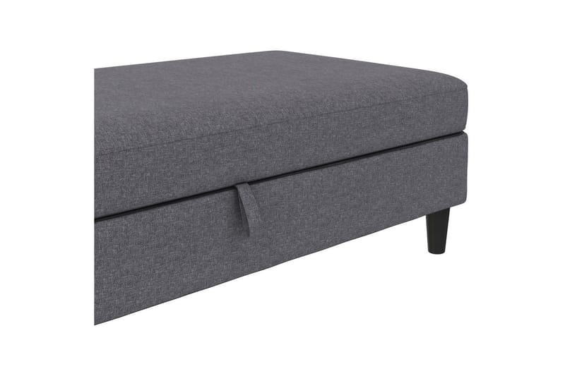 Fotpall/pall Hartford Grå, Linnetyg Utseende (100% Polyester - Grå, Linnetyg Utseende (100% Polyester - Möbler - Stolar & fåtöljer - Pall & puff - Fotpall