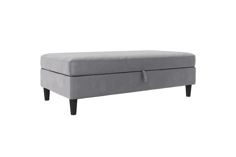 Fotpall/pall Hartford Grå, Sammet, Grå, Sammet