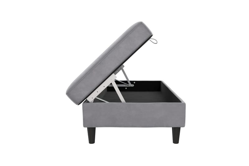 Fotpall/pall Hartford Grå, Sammet - Grå, Sammet - Möbler - Stolar & fåtöljer - Pall & puff - Fotpall