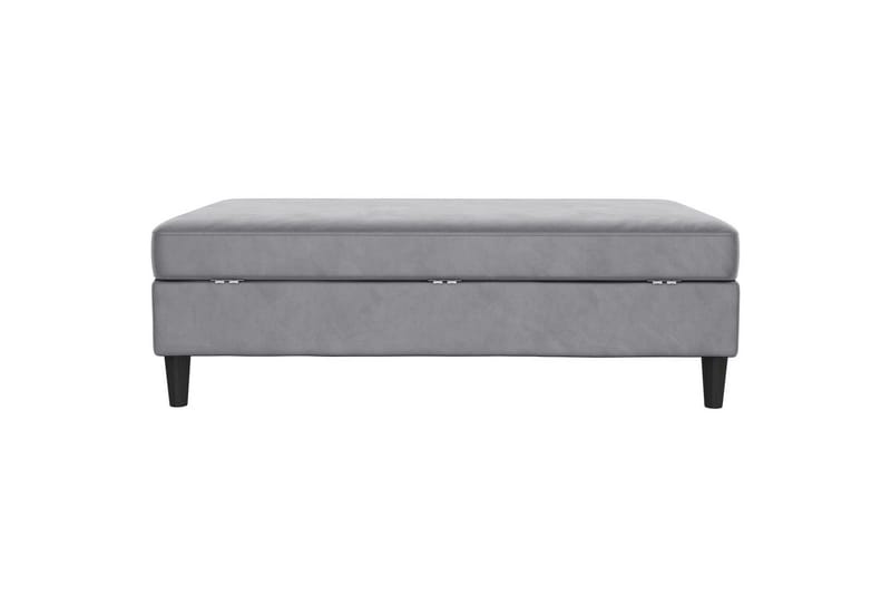 Fotpall/pall Hartford Grå, Sammet - Grå, Sammet - Möbler - Stolar & fåtöljer - Pall & puff - Fotpall