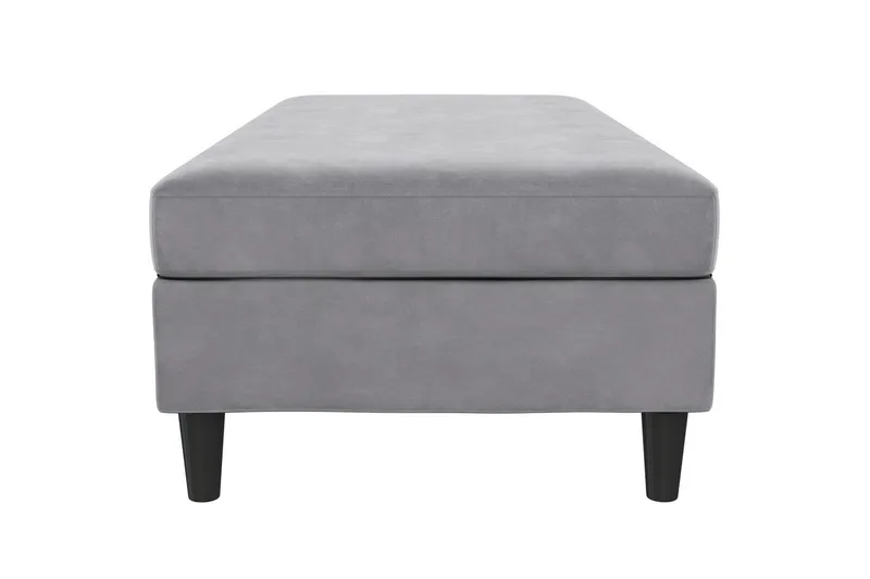 Fotpall/pall Hartford Grå, Sammet - Grå, Sammet - Möbler - Stolar & fåtöljer - Pall & puff - Fotpall