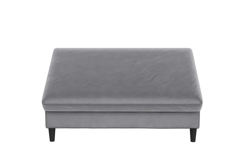 Fotpall/pall Hartford Grå, Sammet - Grå, Sammet - Möbler - Stolar & fåtöljer - Pall & puff - Fotpall