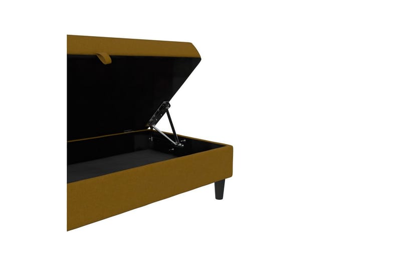 Fotpall/pall Hartford Gul, Linnetyg Utseende (100% Polyester - Gul, Linnetyg Utseende (100% Polyester - Möbler - Stolar & fåtöljer - Pall & puff - Fotpall