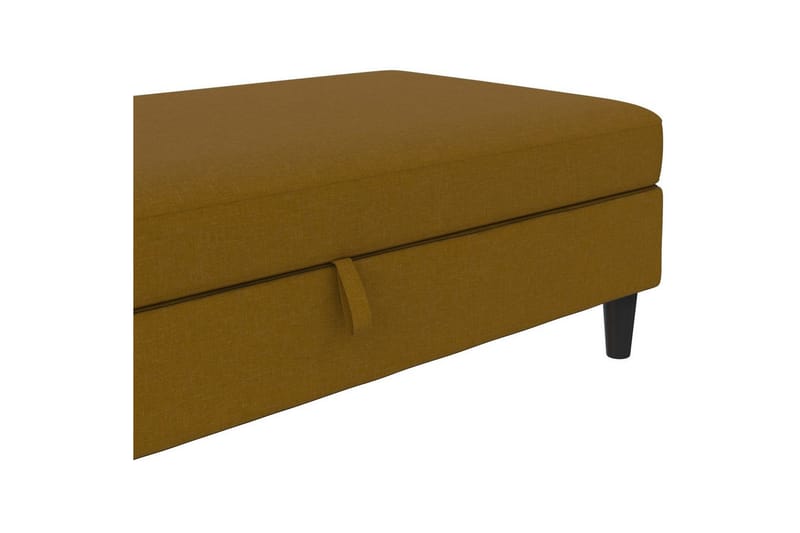 Fotpall/pall Hartford Gul, Linnetyg Utseende (100% Polyester - Gul, Linnetyg Utseende (100% Polyester - Möbler - Stolar & fåtöljer - Pall & puff - Fotpall