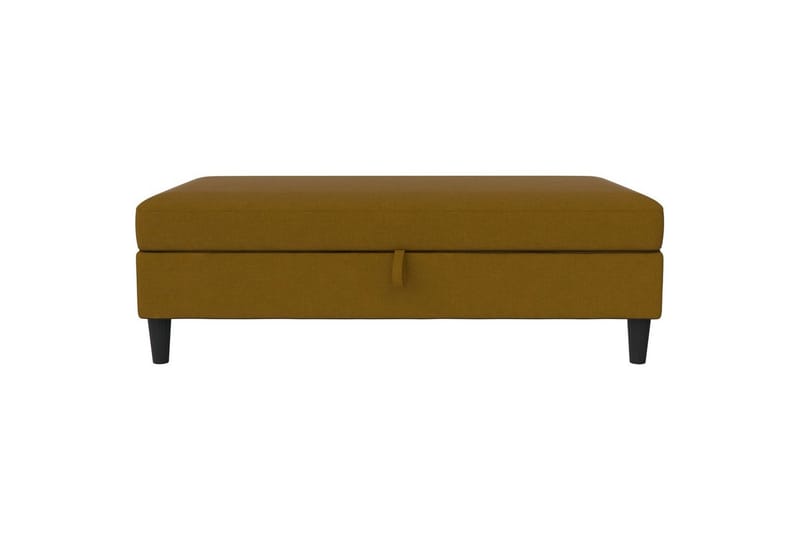 Fotpall/pall Hartford Gul, Linnetyg Utseende (100% Polyester - Gul, Linnetyg Utseende (100% Polyester - Möbler - Stolar & fåtöljer - Pall & puff - Fotpall