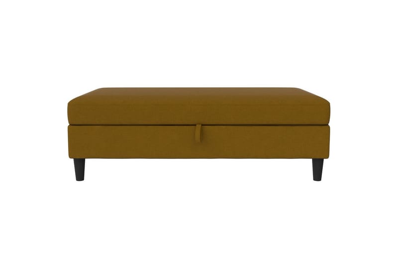 Fotpall/pall Hartford Gul, Linnetyg Utseende (100% Polyester - Gul, Linnetyg Utseende (100% Polyester - Möbler - Stolar & fåtöljer - Pall & puff - Fotpall