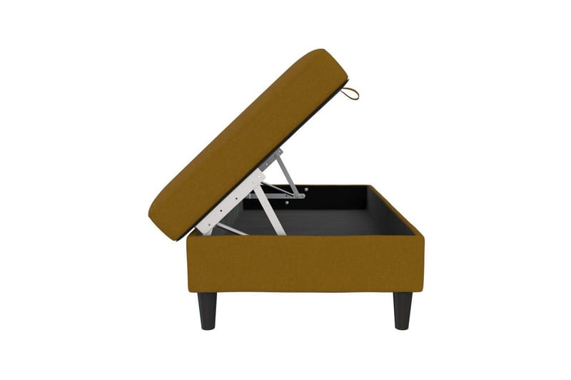 Fotpall/pall Hartford Gul, Linnetyg Utseende (100% Polyester - Gul, Linnetyg Utseende (100% Polyester - Möbler - Stolar & fåtöljer - Pall & puff - Fotpall