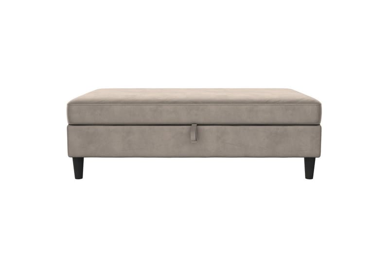 Fotpall/pall Hartford Taupe, Sammet - Taupe, Sammet - Möbler - Stolar & fåtöljer - Pall & puff - Fotpall
