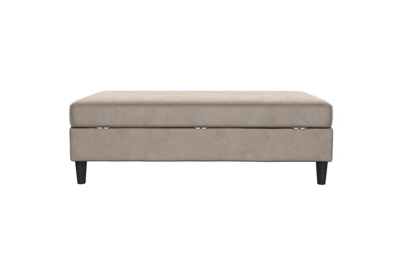 Fotpall/pall Hartford Taupe, Sammet - Taupe, Sammet - Möbler - Stolar & fåtöljer - Pall & puff - Fotpall