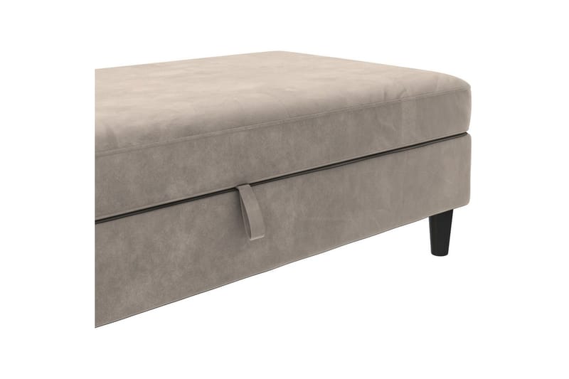 Fotpall/pall Hartford Taupe, Sammet - Taupe, Sammet - Möbler - Stolar & fåtöljer - Pall & puff - Fotpall