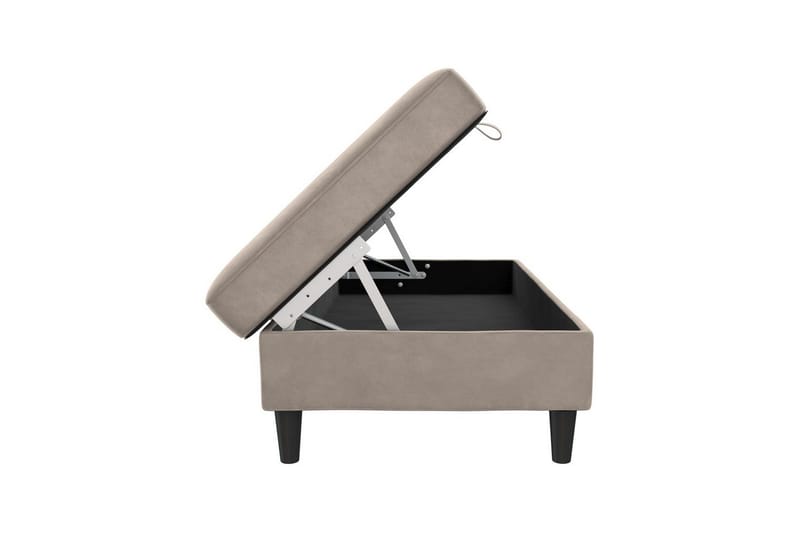 Fotpall/pall Hartford Taupe, Sammet - Taupe, Sammet - Möbler - Stolar & fåtöljer - Pall & puff - Fotpall