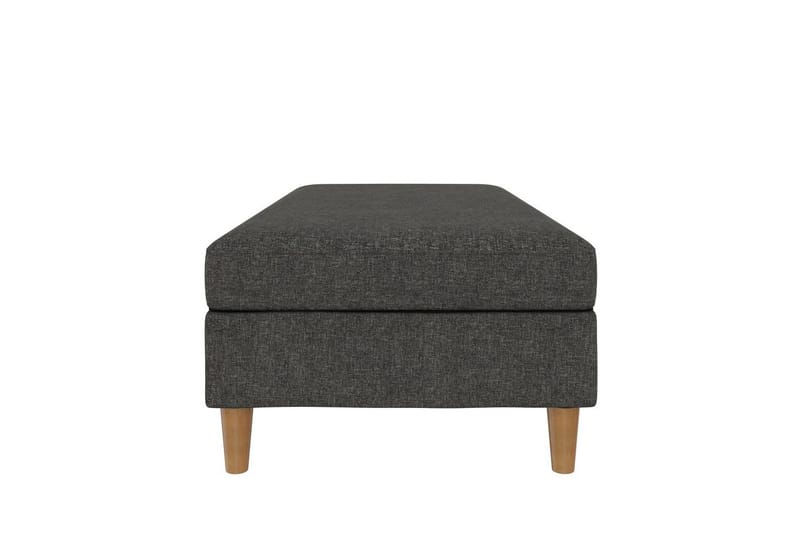 Fotpall/pall Lilly Antracit, Linne - Antracit, Linne - Möbler - Stolar & fåtöljer - Pall & puff - Fotpall