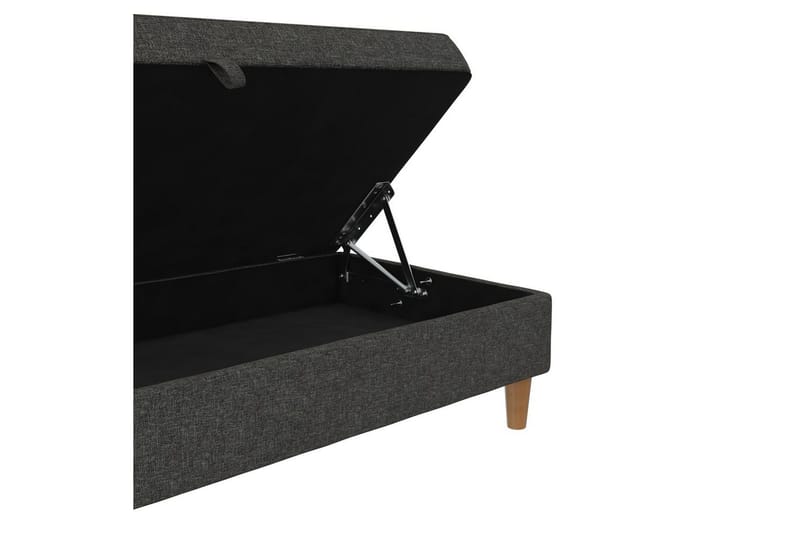 Fotpall/pall Lilly Antracit, Linne - Antracit, Linne - Möbler - Stolar & fåtöljer - Pall & puff - Fotpall