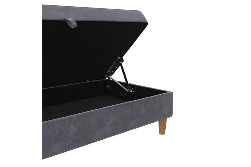 Fotpall/pall Lilly Antracit, Sammet/Trä/Plast - Antracit, Sammet/Trä/Plast - Möbler - Stolar & fåtöljer - Pall & puff - Fotpall