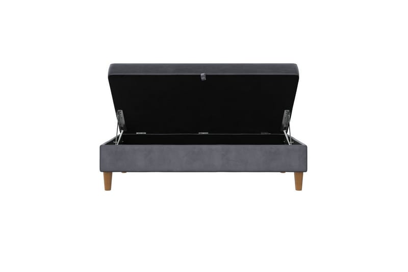 Fotpall/pall Lilly Antracit, Sammet/Trä/Plast - Antracit, Sammet/Trä/Plast - Möbler - Stolar & fåtöljer - Pall & puff - Fotpall