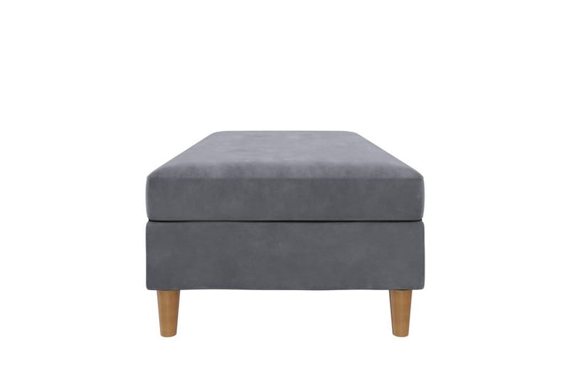 Fotpall/pall Lilly Antracit, Sammet/Trä/Plast - Antracit, Sammet/Trä/Plast - Möbler - Stolar & fåtöljer - Pall & puff - Fotpall