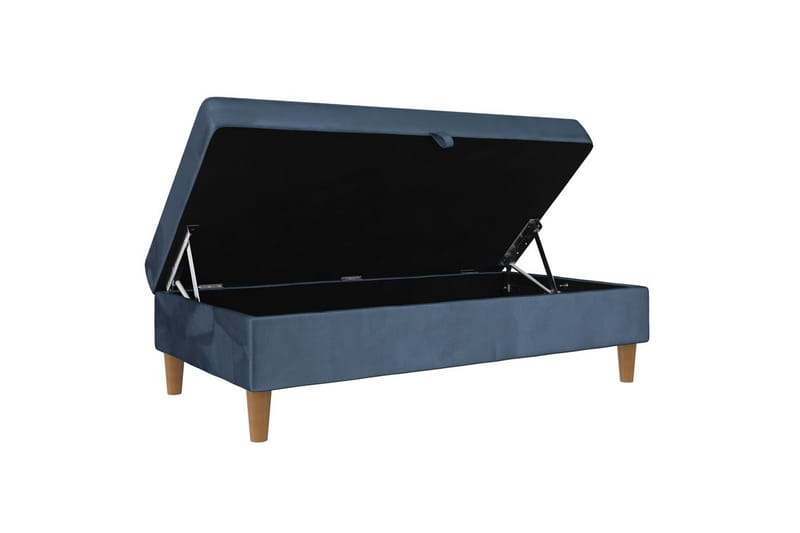 Fotpall/pall Lilly Blå, Sammet/Trä/Plast - Blå, Sammet/Trä/Plast - Möbler - Stolar & fåtöljer - Pall & puff - Fotpall