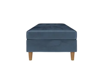 Fotpall/pall Lilly Blå, Sammet/Trä/Plast - Blå, Sammet/Trä/Plast - Möbler - Stolar & fåtöljer - Pall & puff - Fotpall