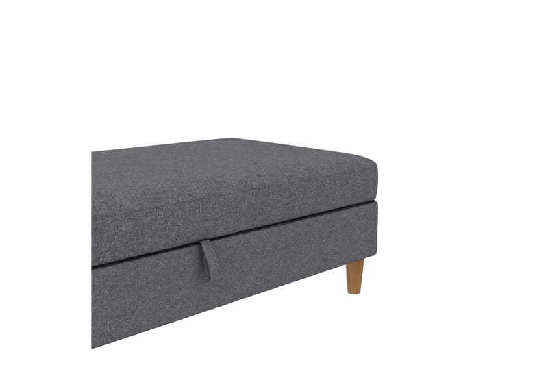 Fotpall/pall Lilly Ljusgrå, Linne - Ljusgrå, Linne - Möbler - Stolar & fåtöljer - Pall & puff - Fotpall