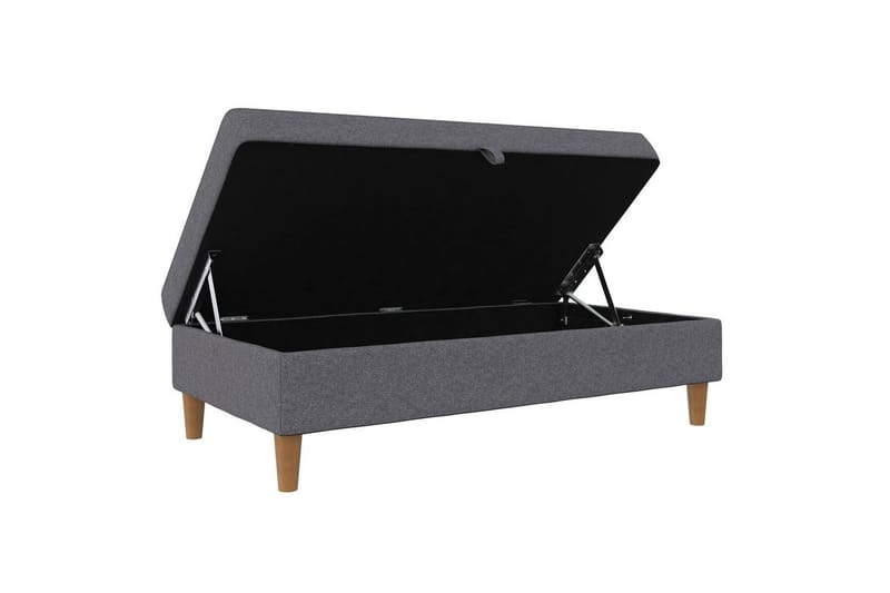 Fotpall/pall Lilly Ljusgrå, Linne - Ljusgrå, Linne - Möbler - Stolar & fåtöljer - Pall & puff - Fotpall